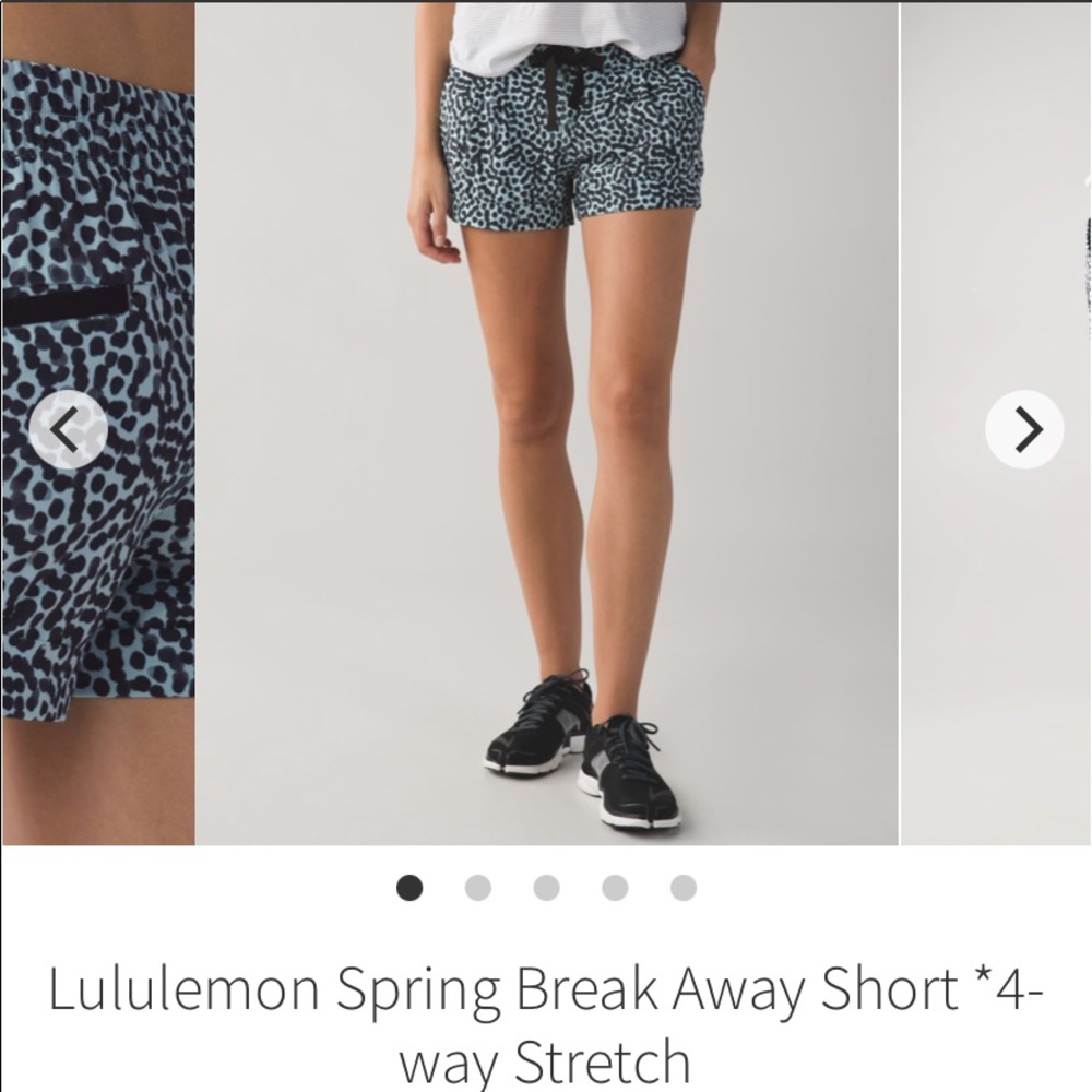 Lululemon Spring Break Away Short SZ12
Ace Spot Tranquil Blue Black
